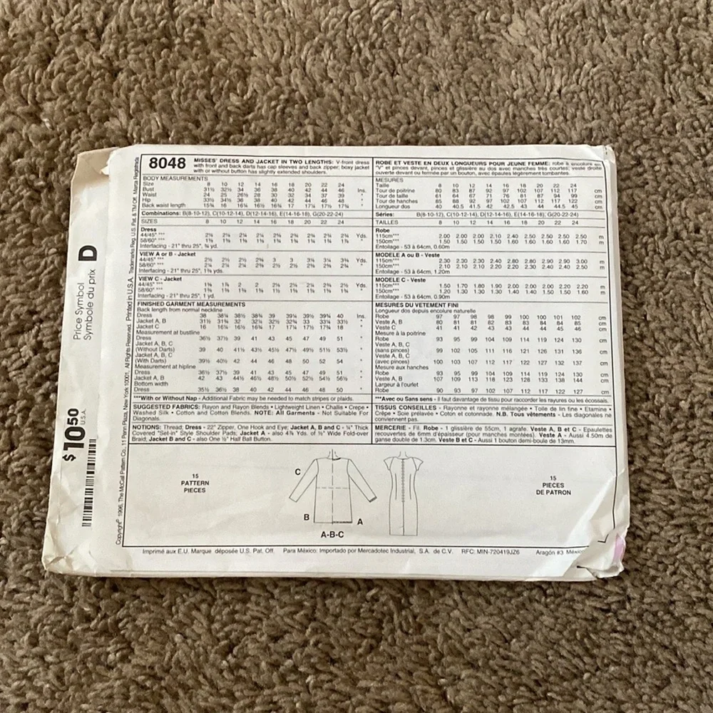 FINAL PRICE $10 Vintage Lot of Sewing Patterns Lot #4 - Picture 7 of 13